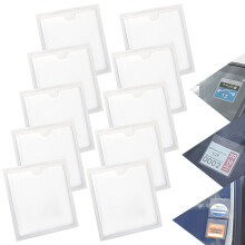 10 Pcs Car Permit Holder Car Tax Disc Holders Self Adhesive Parking Permit Holder with top open Clear Ticket Holder for Permits Badges Car Van Carava