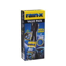 Rain-X Premium Dash & Screen Cleaner – Anti-Fingerprint Formula with Antistatic Coating for Glass, Plastic, and Delicate Surfaces + Microfibre Cloth