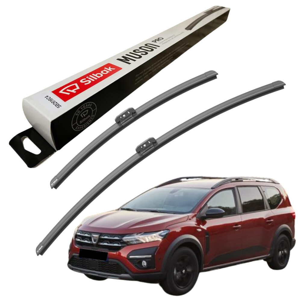 Silbak Windscreen Wipers, Fits For Dacia Jogger (2022 Onwards) Front Wiper Blades, 600Mm/400Mm 48627023