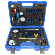 ZKTOOL 46PCS Compression Tester, for Gasoline and Diesel Engines, Pressure Loss tester, Cylinder Pressure Tester, Suitable for HDI, TDCi, Pump Duse En