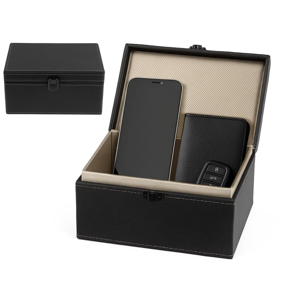 Car Key Signal Blocker Box, Faraday Box For Car Keys, Premium Leather Lanpard Fa 5000109367733