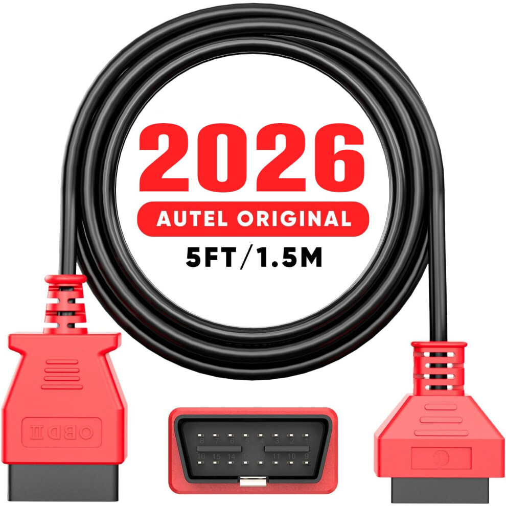 Autel Obd2 Obdii Extension Cable, 5Ft 1.5M, 16 Pin Obd Ii Male To