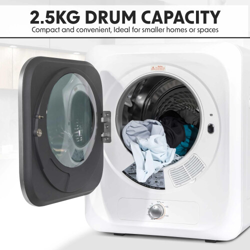 Baridi Tabletop Mini Tumble Dryer with Analogue Controls 1