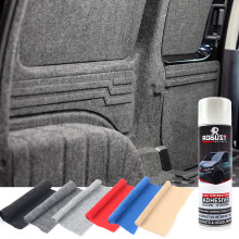 Van Lining Carpet - Various Size 4 Way Stretch Camper Conversion Pliable Trim(Red,8 Metre x 2 Metre +8 Cans)