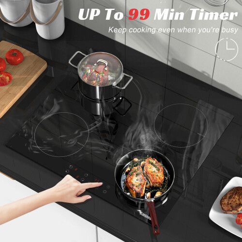 Karinear Plug in Induction Hob Marble Style 60cm 1