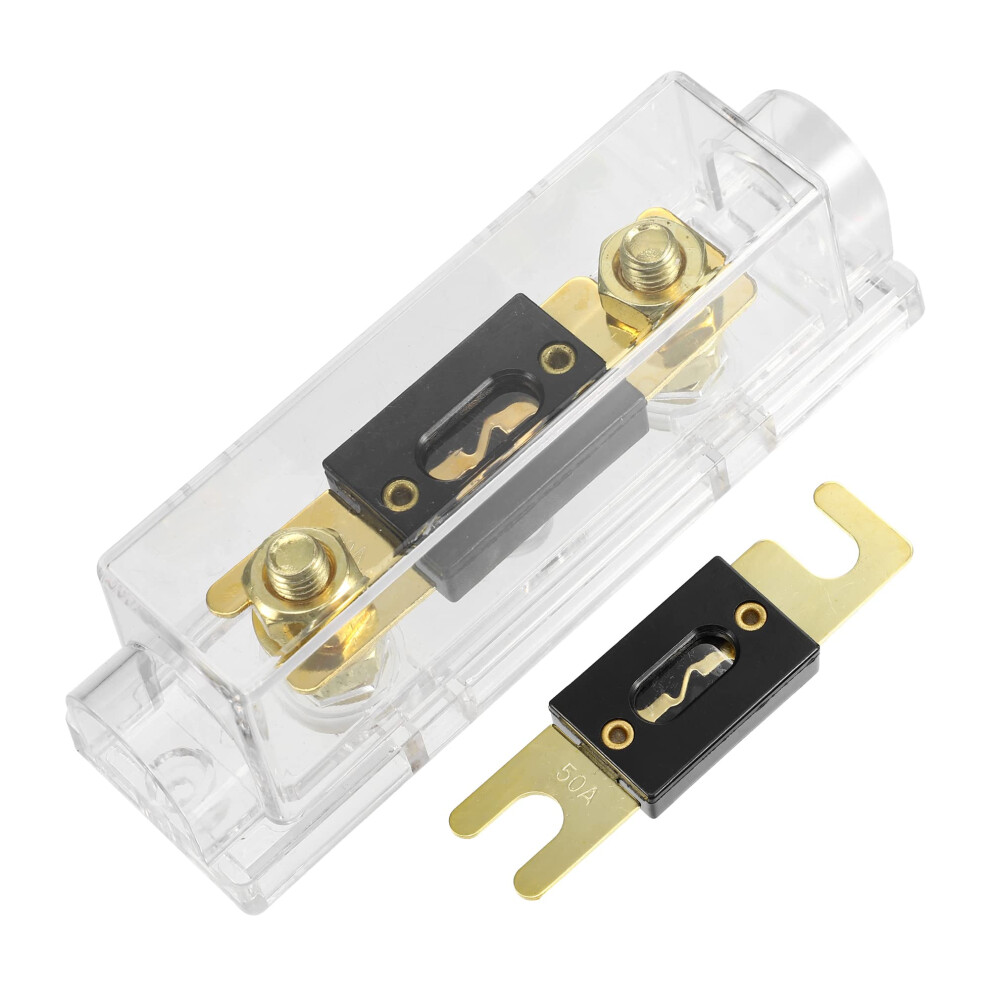X Autohaux Car Audio 0 4 8 Gauge Inline Anl Fuse Holder Set With 2Pcs 50A Fuse 15044440