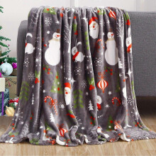 (100x130cm, shape2) Christmas Throw Blanket Cute Santa Claus Flannel Holiday Blankets and Throws
