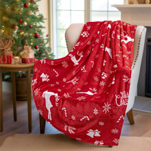 (173x218cm, shape1) Christmas Throw Blanket Cute Santa Claus Flannel Holiday Blankets and Throws
