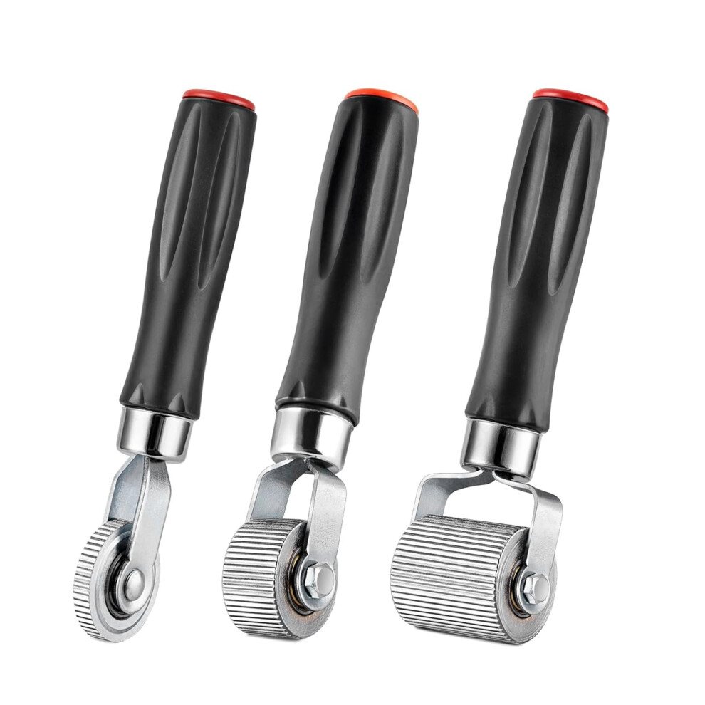3Pcs 3 Size Car Sound Deadening Roller Audio Sound Deadener Roller Metal Installation Tool Rolling Wheel Application Car Sound Roller 59764366