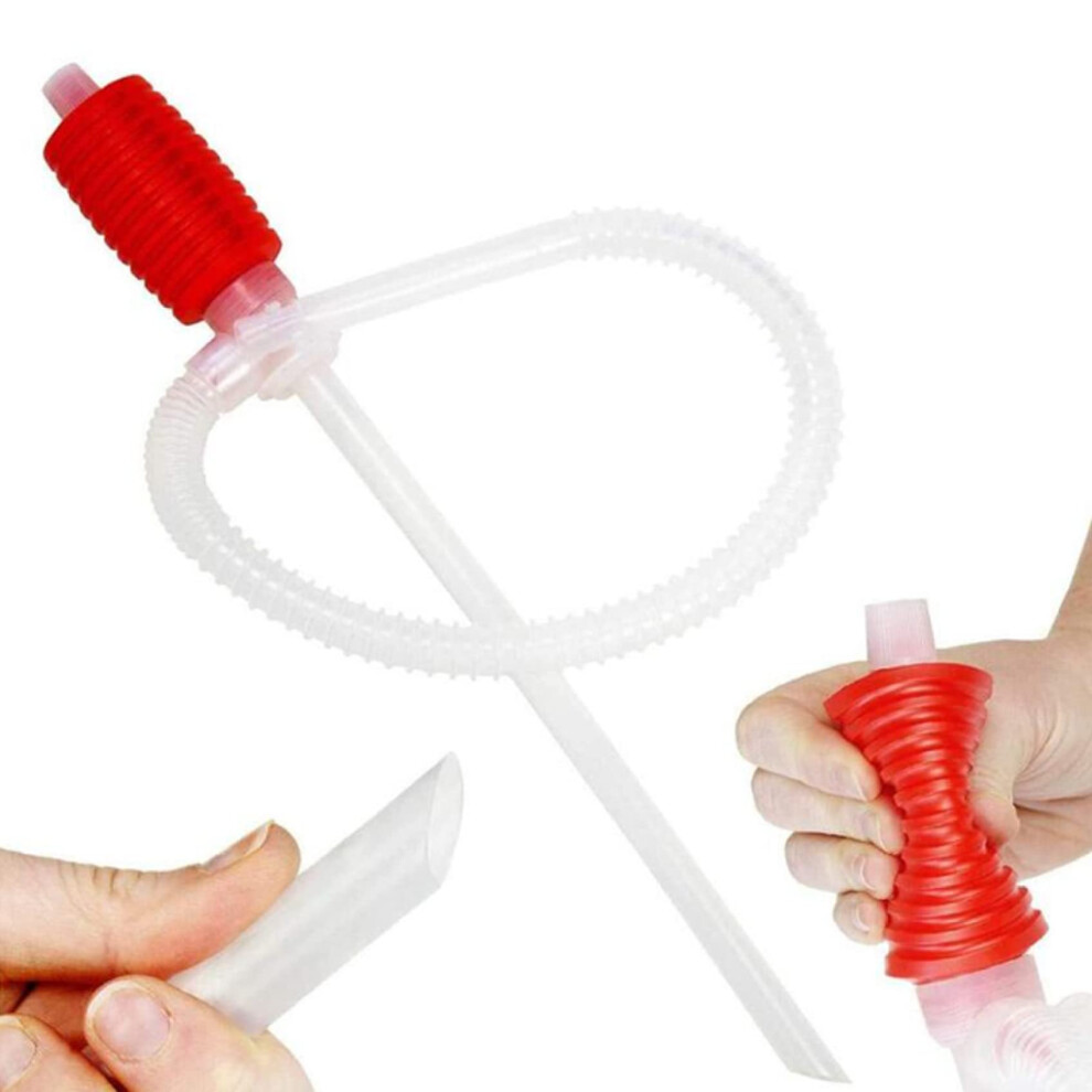 Manual Syphon Pump Kit For Car Oil Syphon Pump Manual Fuel Syphon Pump Liquid Transfer Water Fuel Petrol 15Mm. 69194603