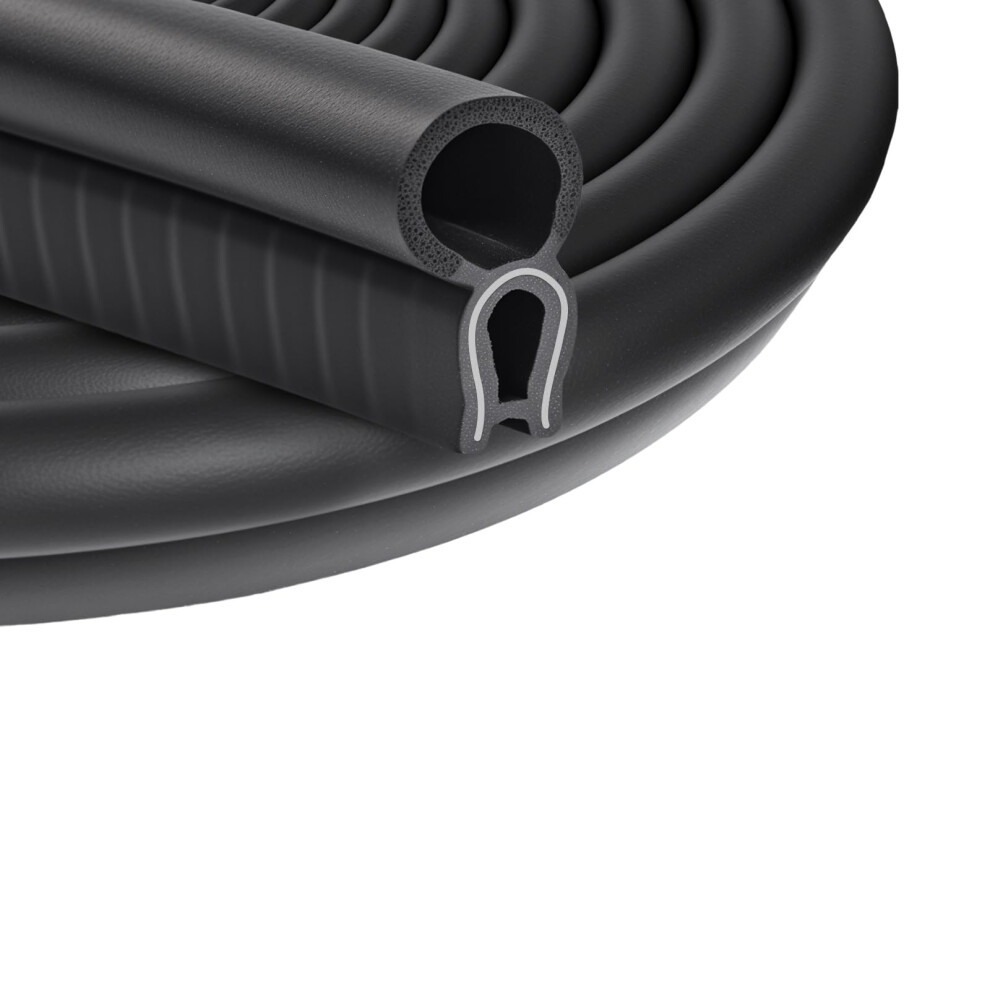 Sdldeer Rubber Door Seal, 3M Car Door Seal With Top Bulb, Edge Trim Rubber Sealing Strip Trim Seal For Car, Boats, Rvs, Trucks And Home Applications 11766643