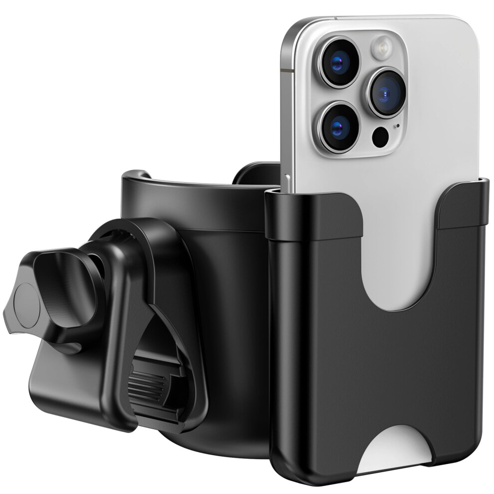 Pram Cup Holder: Universal Drink Coffee Cup Holder With Phone Holder Organiser For Wheelchair, Pushchair, Buggy, Bike, Walker, Baby Essenti Guiseapue