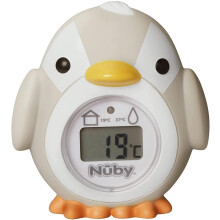 Nuby Penguin Baby Bath Thermometer - Digital Thermometer with Easy to Read Scree