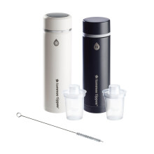 Tommee Tippee PrepGo Formula Feed Maker Set, Portable Hot and Cool Flasks with LED Digital Temperature Display, Travel Friendly Bottle Preparation in