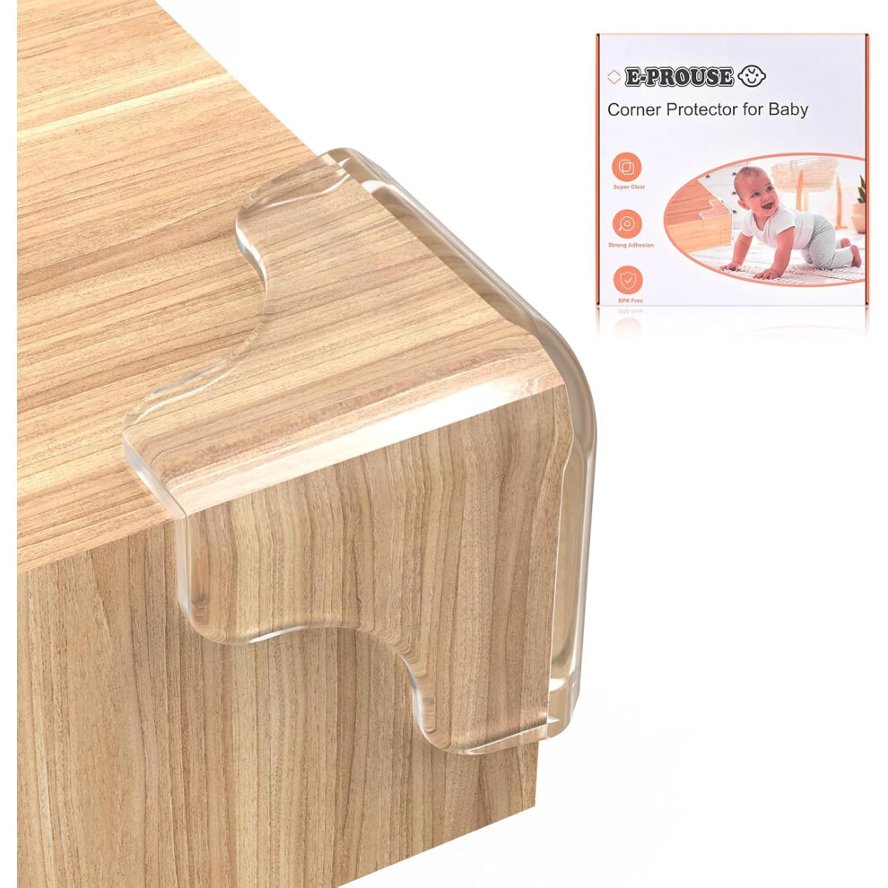Table Corner Protectors For Kids, 8Pcs Pre-Taped Baby Safety Furniture Corner Protectors With Strong Adhesive, Baby Proofing Corner Guards F E-Prouse