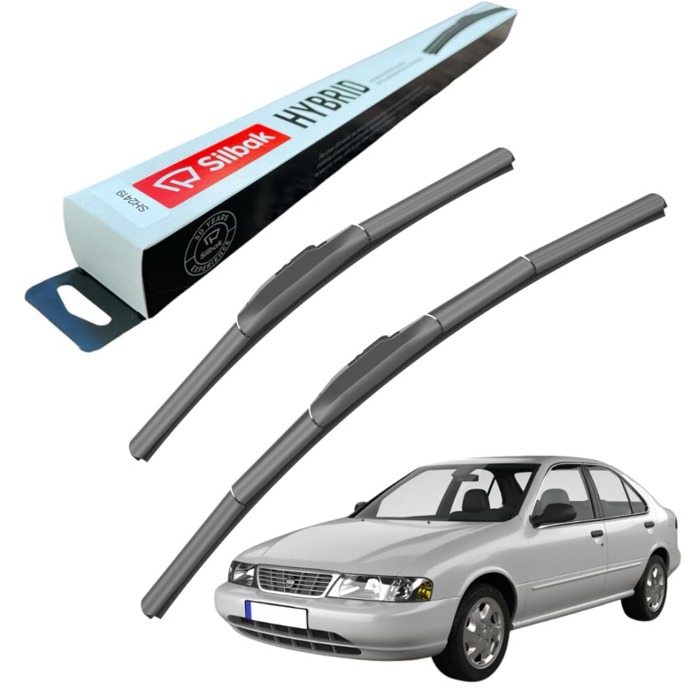 Silbak Windscreen Wipers, Fits For Nissan Sentra (12/1999-07/2009) Wiper Blades, 550Mm/400Mm 88265544
