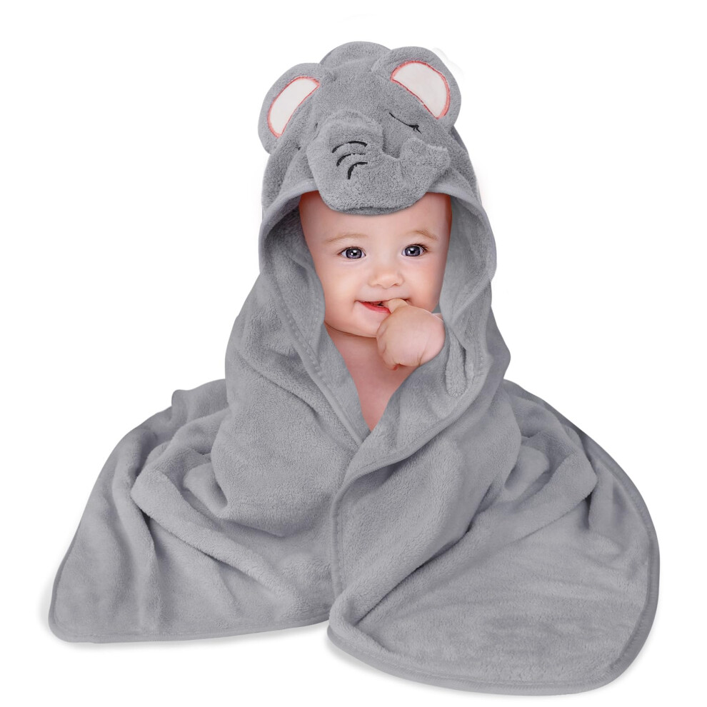 Baby Towels With Hood, Baby Bath Towels, 80X80cm Soft And Absorbent Large Baby Bath Towel For Newborn And Infant, Toddler Bath Towel For Boys A Aolso