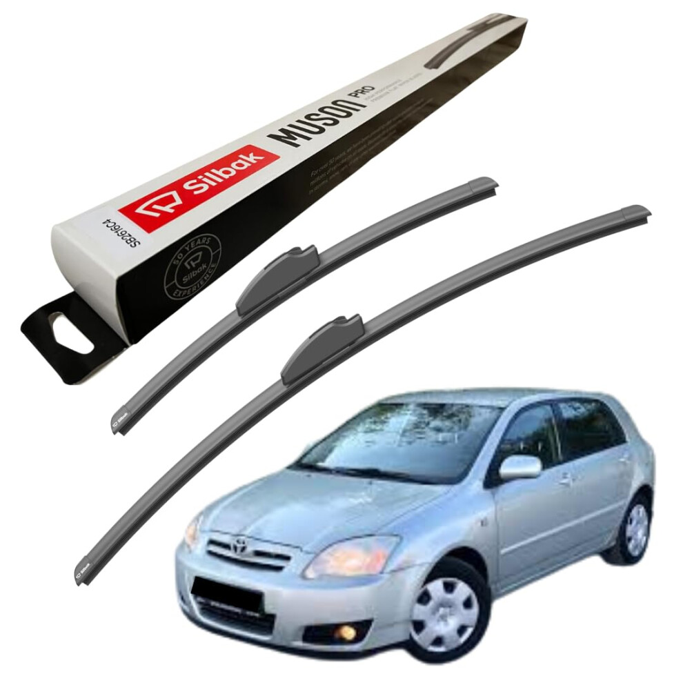 Silbak Windscreen Wipers, For Toyota Corolla Hatchback (11/2001-11/2006) Wiper Blades, 600Mm/400Mm 16520103