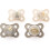 MAM MAM Original Dummies, 0-6M, 4 Pack, 2X Day and 2X Night, Grey/Linen 1