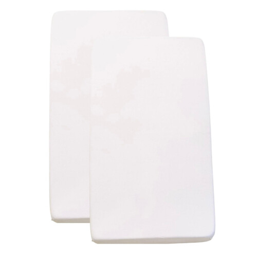 Sasma Home - 2 x Cot Bed Fitted Sheets 100% Cotton Very Soft (70 x 140 cm)