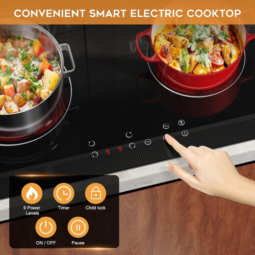 Noxton Electric Hob 4 Zone Ceramic Hob 60CM 1