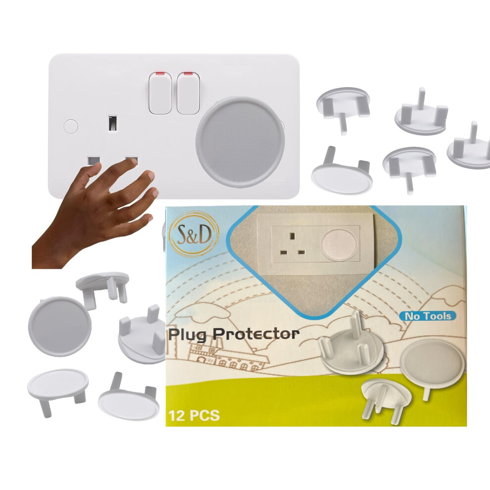 Start And Drive Ltd S&D Plug Socket Covers Uk Plastic Outlet Plug Covers For Sockets Uk Protector Baby Secutity Shock Prevention,Child Safe Child Proof, Easy Install