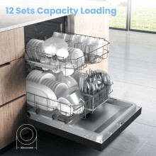 COMFEE Freestanding Dishwasher CDWPF1201PBUK 60cm Width Full Size Dishwashe