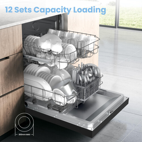 COMFEE' Freestanding Dishwasher CDWPF1201PB-UK 60cm Width, Full Size 2