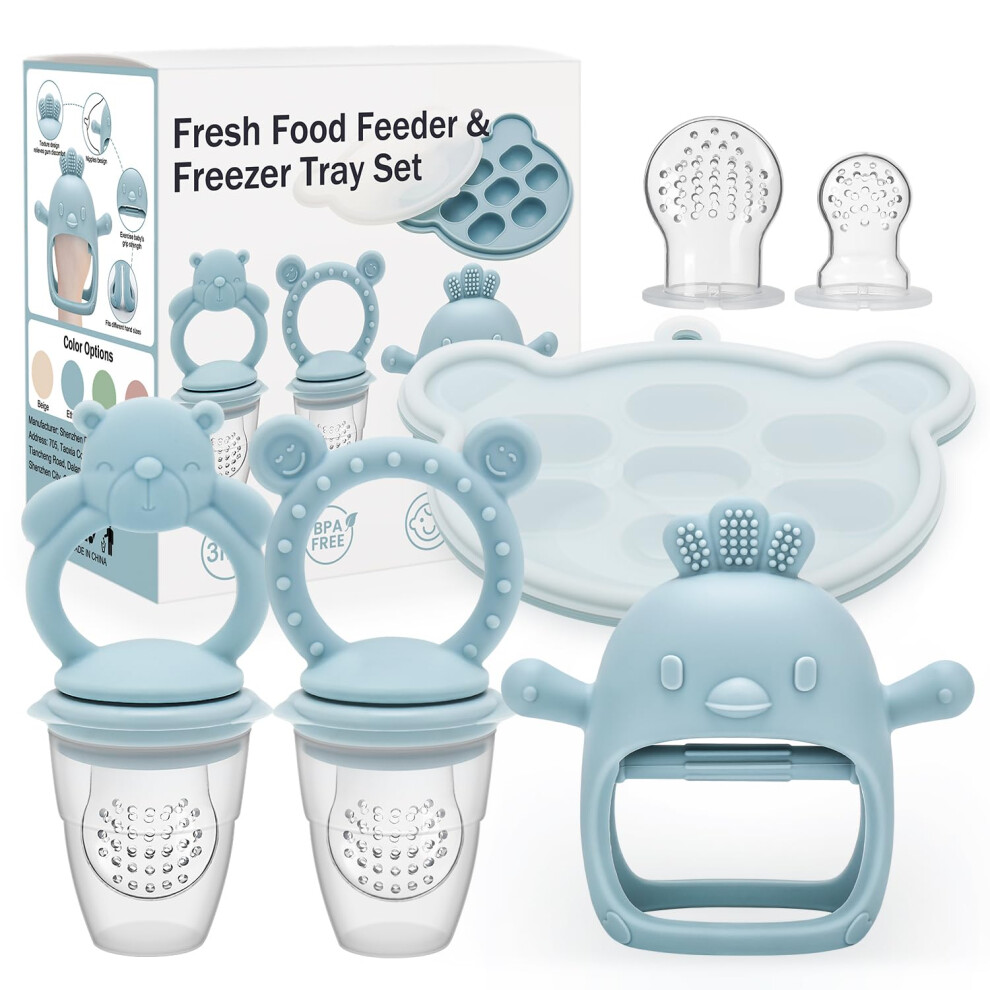 Cldy Baby Fruit Food Feeder, Includes Silicone Breast Milk Popsicle Freezer Mold
