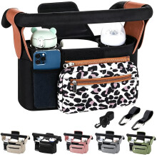 Tyuodna Baby Pram Bag Stroller,Universal Stroller Bag with 2 Insulated Cup Holder,Large Capacity Bag Organiser,Buggy Organiser with Shoulder Strap&No