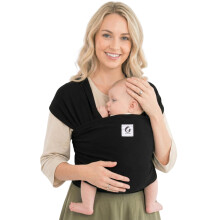 ELDOMA Black Baby Wrap Carrier - Lightweight, Breathable Baby Sling, Hands Free