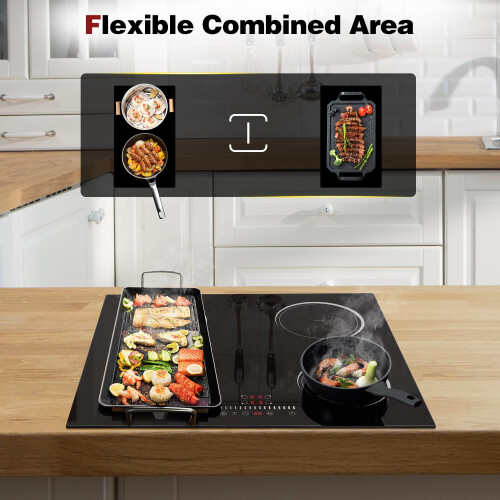 Induction Hob 60cm, Nefaracy 4 Zone Electric Hob 1