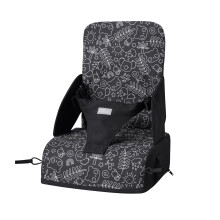 Nuby Travel Booster Seat – Compact and Foldable | Baby Sit Up Seat | Weaning Toddler Chair | Suitable for Ages 6 Months Plus (Black & White Panda)