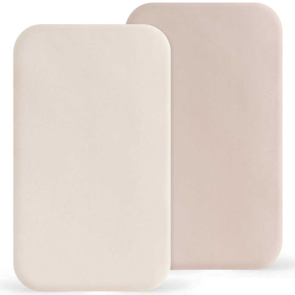 Next To Me Crib Sheets 90X50cm, 2 Pack Baby Cot Sheets, Breathable And Smooth Microfiber Bedside Crib Fitted Sheets For Baby Girls And Bo Susurration