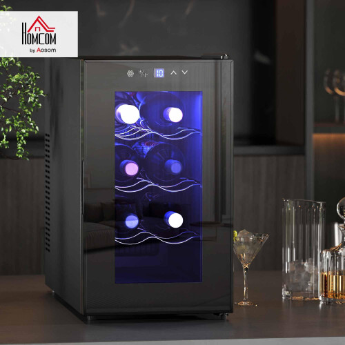 Homcom HOMCOM Mini Table Top Wine Fridge, 8 Bottle, 1