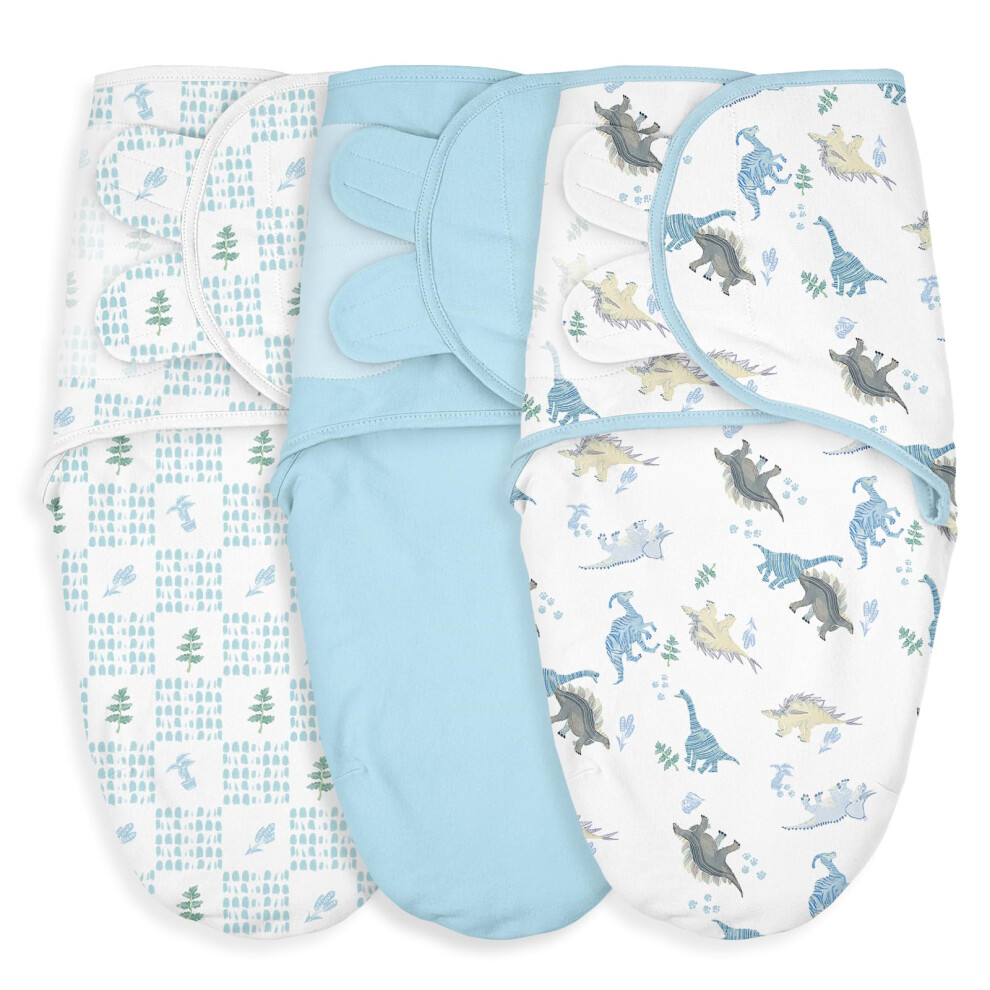 Soarwg Kids Soarwg Adjustable Baby Swaddle Blankets 0-3 Months, 3 Pack Breathable Cotton Newborn Wraps, Oeko-Tex Certified, Unisex Infant Essentials (Tropical Di