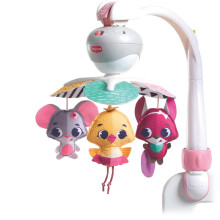 Tiny Love 3-in-1 Take Along Baby Mobile for Cot, 0+ Months, Portable, Multi-Use with 3 Connectors, Cot Mobile with Music, 5 Melodies, 30 Minutes of C