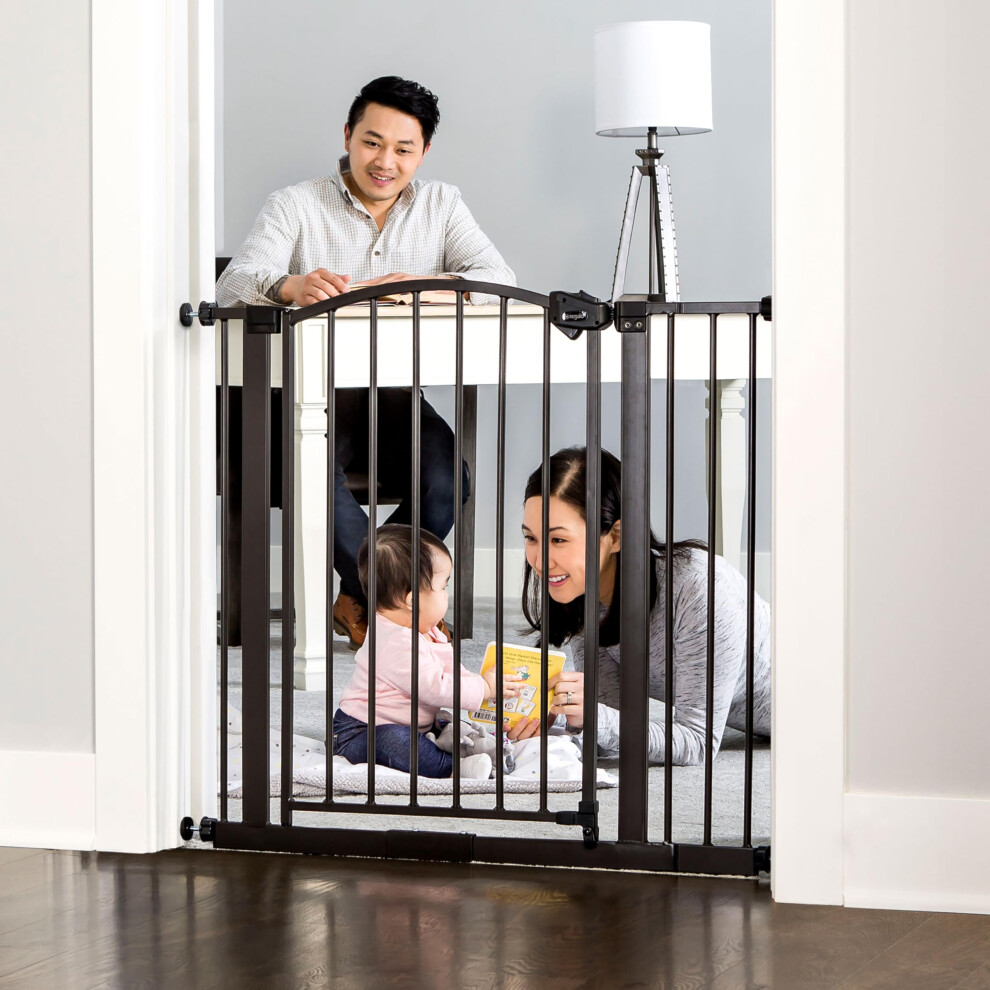 Regalo Safety Arched Baby Gate For Doorways & Bottom Of Stairs, Fits Openings 75-87Cm (Extension Included), Pressure Mounted For Babies, Toddlers & P