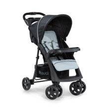 hauck Shopper Neo II, Caviar/Silver - Lightweight Pushchair with Snack Tray, Cup Holder & Raincover, Compact & One Hand Folding, Fully Reclining from