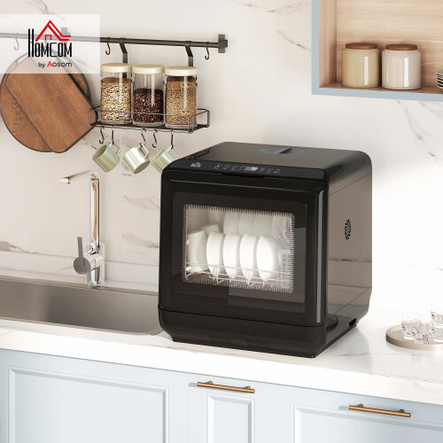 Homcom HOMCOM Tabletop Dishwasher, Mini Countertop Dishwasher with Built-in 1