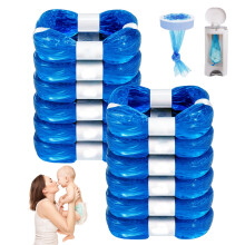Nappy Bin Refill,12 Pack Diaper Bin Pail Disposal Bags 4.5m, Nappy Bags compatible with Tommee Tippee, Litter Genie, Diaper Genie, Angelcare, Twist &