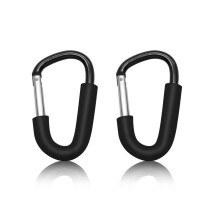 BeiLan 2Pack Large Buggy Clips Pram Clips for Pram - D Shape Carabiner Baby Push