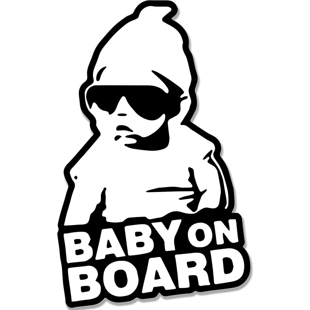 Decal World Baby On Board Sign Vinyl Car Sticker | Single Or 2 Pack | Easy To Apply And Remove | Weatherproof | Funny Cool Novelty (1) 5000106499802