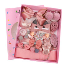 18 Pieces Children Hair Bow Clips Set, Little Girl Kid Hair Pin (Pink)