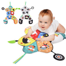 Vicloon Tummy Time Pillow, Baby Tummy Time Toys,Black and White High Contrast Tummy Time Pillow for Baby, with Detachable Support Pillow & Tummy Time