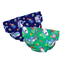 Bambino Mio, Revolutionary Reusable Swim Nappy Pants for Babies and Toddlers, Boys and Girls, Squirt, Pack of 2, 0-6 Months