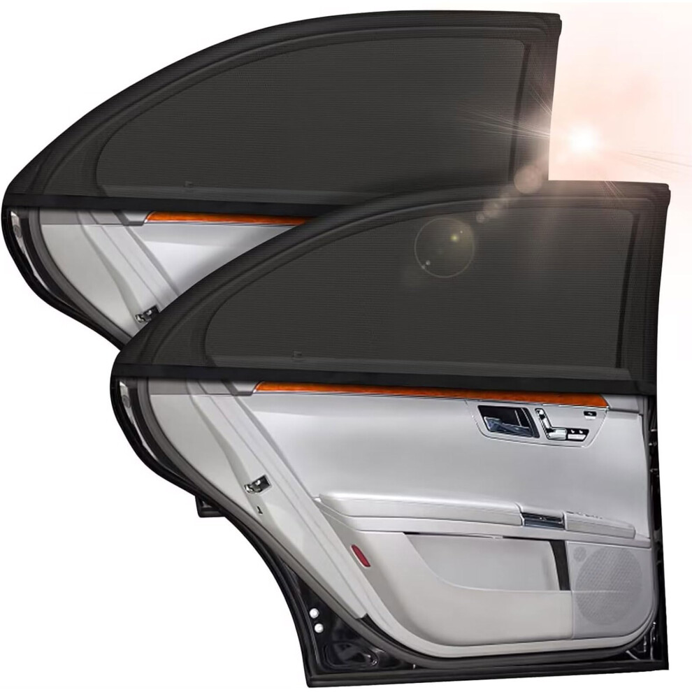 Iwiio Car Window Shades For Baby, 2Pcs Universal Window Sun Shade, Car Sun Shade For Baby Adults, Sun Shades For Car Windows, High Elastic Car Shades