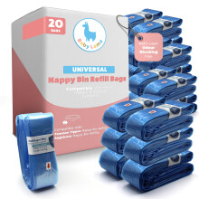 Nappy Bags Compatible with Tommee Tippee Nappy Bin Refills & Angelcare Nappy Bin Refills – Softly Scented Refill Bags