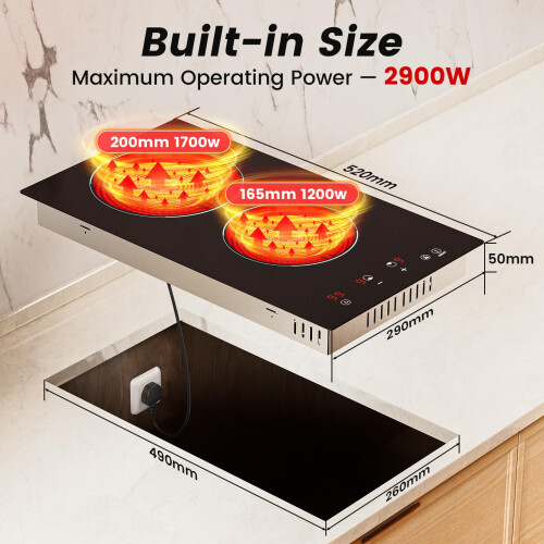 BOOVAL Plug in Electric Ceramic Hob - Built-In 1