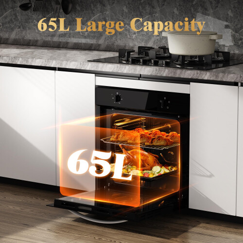 Hobsir Electric Oven, 65L Built-in Oven 4 Functions 1